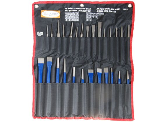 Beitel en doorslagen set 28-dlg. CV
