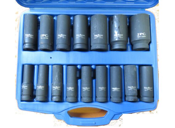 Krachtdoppenset 16 delig 1/2