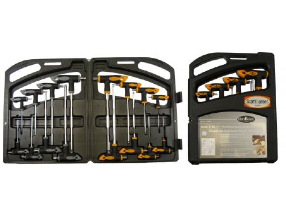 16-dlg. T-Grip set Inbus / Torx, kogelkop CV GS-TüV