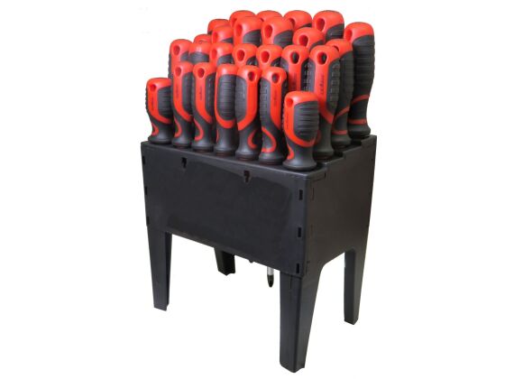 26-dlg. schroevendraaierset met bewaar rek