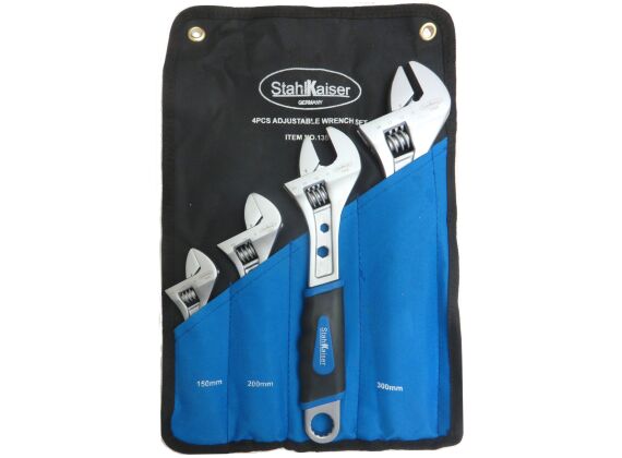 Moersleutel 4-dlg. Set 6-8-10-12 Inch