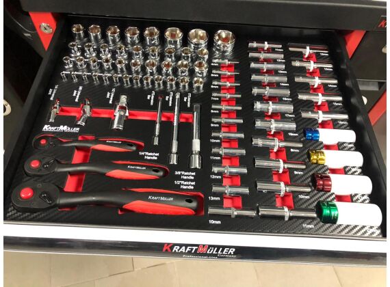 Gereedschapswagen Kraftmüller 7 gevulde lades