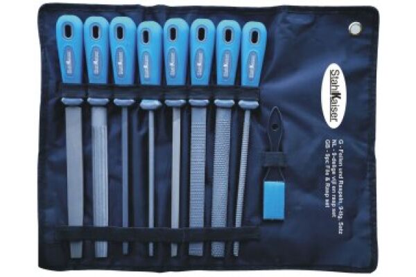 9-dlg. Vijl en rasp set