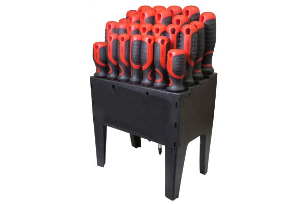 26-dlg. schroevendraaierset met bewaar rek