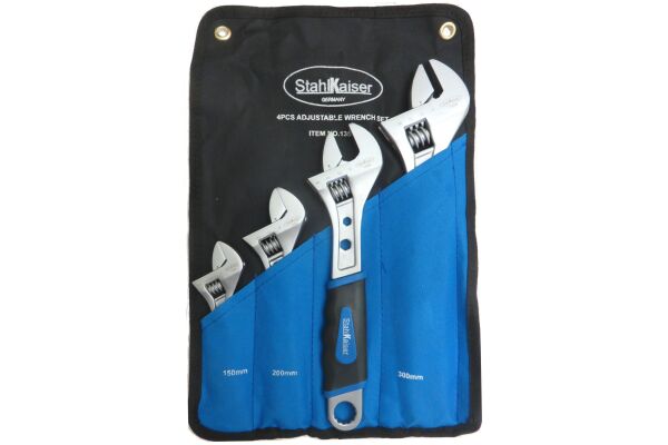 Moersleutel 4-dlg. Set 6-8-10-12 Inch